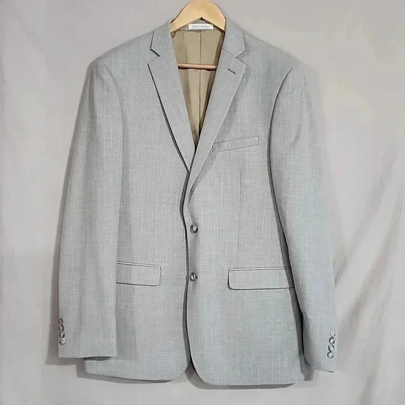 Men's Van Heusen Flex SportsCoat, Gray, Size 42L, Pre-Owned - Picture 2 of 11